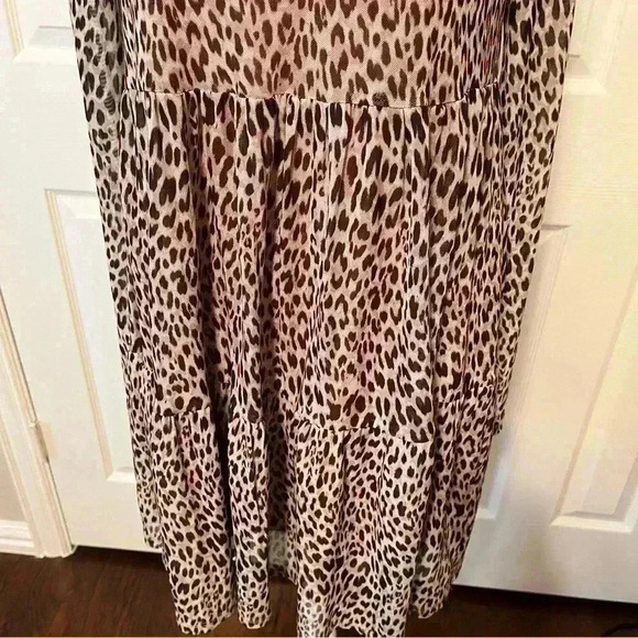 love, Fire animal print long sleeve dress with drop waist size medium - Picture 3 of 12